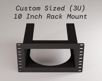 3U 10-Inch Custom Sized Rack Mount - Made to Your Width, Height & Depth Requirements