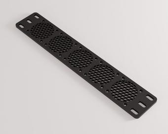 1U 10-Inch Rack Direct 40mm x5 Fan Mount – Honeycomb Design