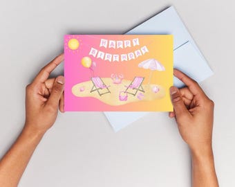 Beach Birthday Card