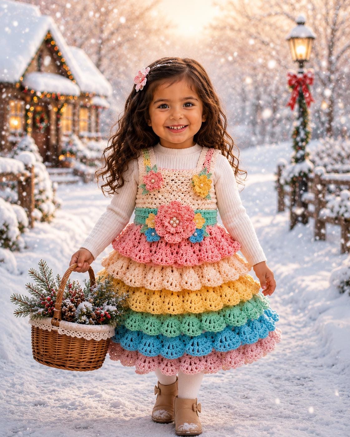 Crochet Baby Dress Pattern PDF, Layered Floral Baby Dress Crochet Pattern, Baby Girl Summer Dress, Boutique Toddler Dress Pattern