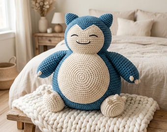Giant Snorlax Crochet Pattern: Amigurumi Pokemon Plush Tutorial (PDF Download)