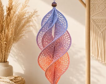 Crochet Wind Spinner Pattern PDF | Spring Home & Garden Decor | Boho Sunroom Ornament | Instant Digital Download