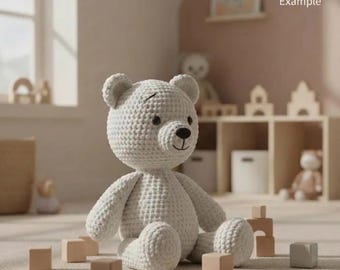 Adorable Crochet Teddy Bear Pattern PDF, Amigurumi Stuffed animals, soft plush toy, plushies pattern