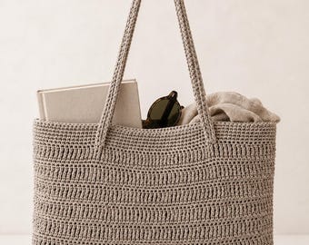 Crochet Tote Bag Pattern - Shopper Bag PDF | Easy Crochet Pattern