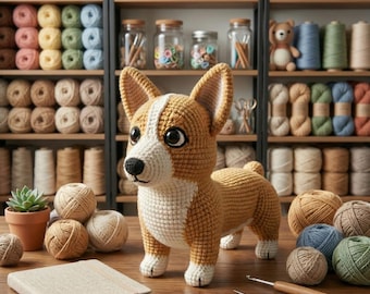 Crochet Corgi Dog Pattern: Little Biscuit Amigurumi (PDF Pattern)