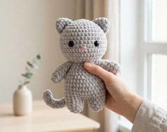 koda the kitty | amigurumi cat pattern, low sew, crochet pattern, crochet cat, crochet pet, crochet pets pattern, pattern, pdf