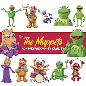 The Muppets Clipart PNG Pack - Puppet Characters Art (Digital Download)