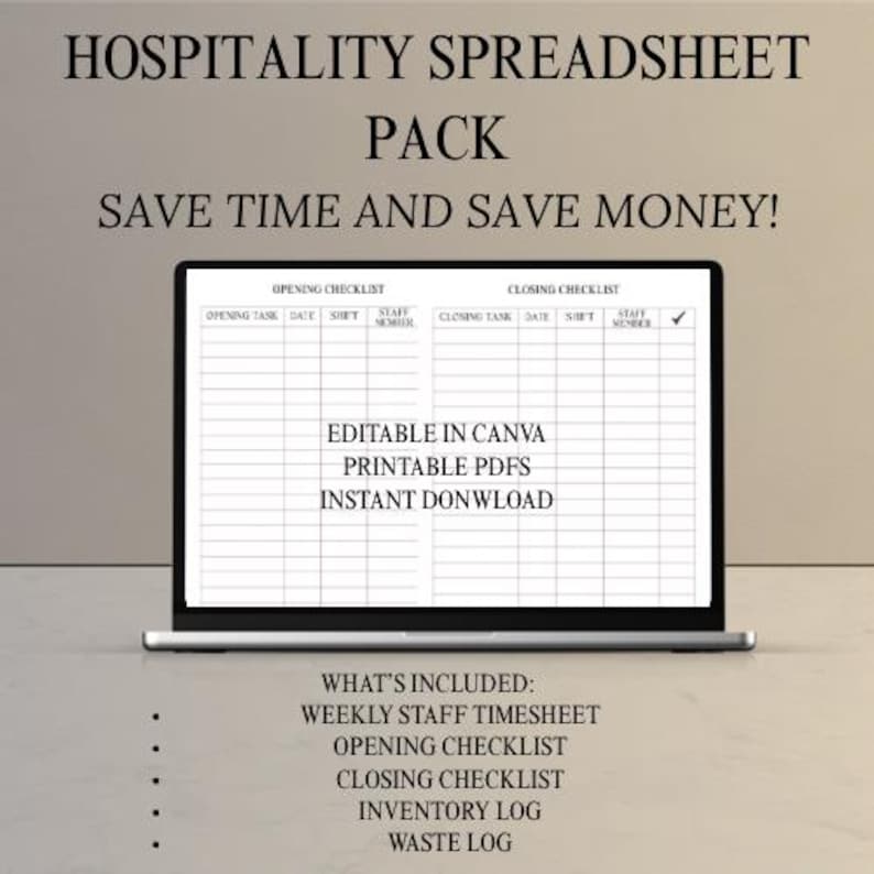 Hospitality Operations Templates | Restaurant Management Checklists ...