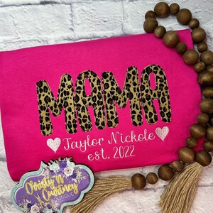 Appliqué Name Shirt, Mama Shirt, Mimi Shirt, Auntie Shirt, Grandma Shirt, Mommy Shirt, Personalized Name Shirt, Mom Life