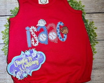 Baseball Name Shirt,  Game Day Baseball Shirt,  Embroidered Shirt, Appliqué Name Shirt, Boy Birthday Gift, Boys Personalized Baseball