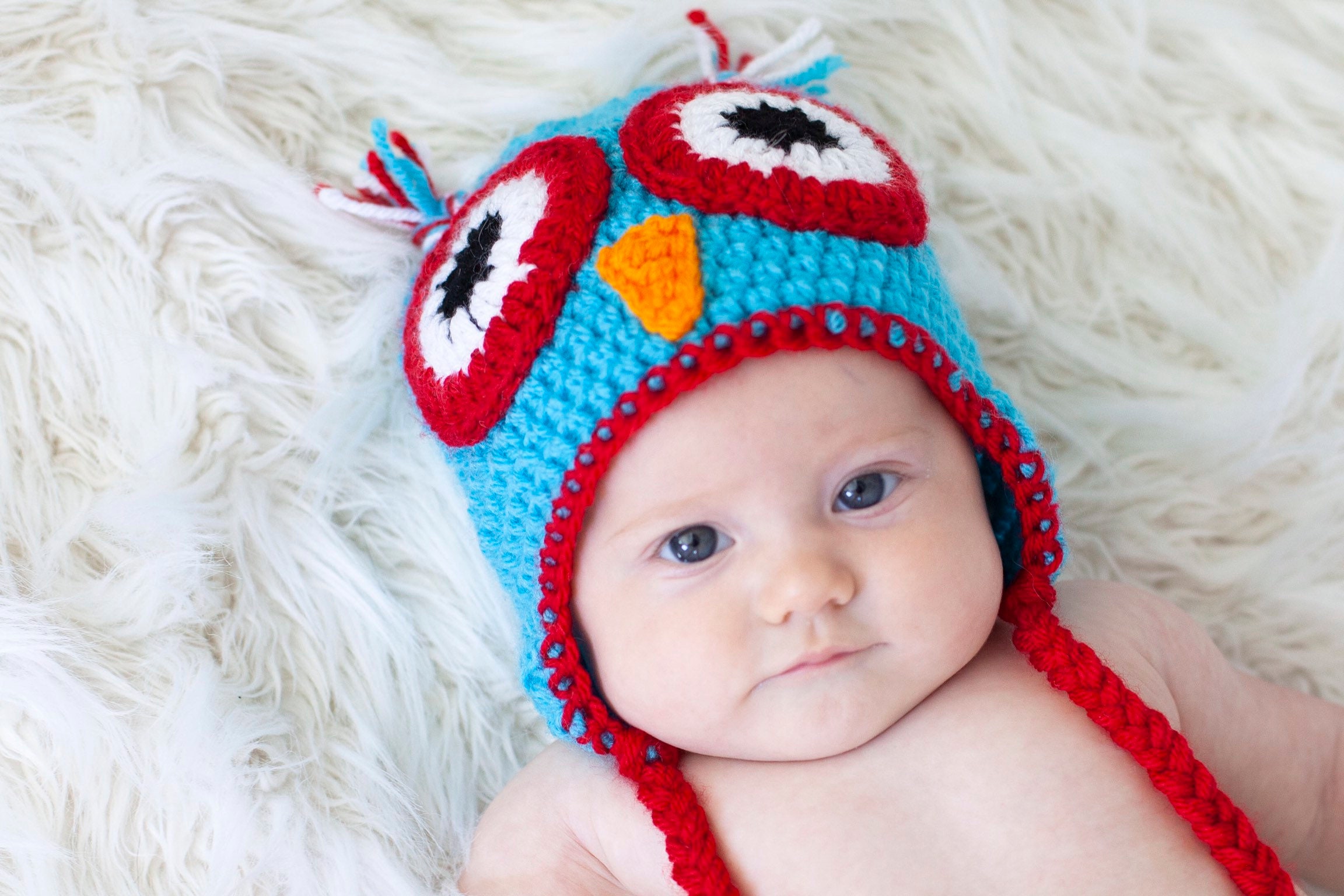 Crochet Owl Hat - Crochet Baby Hat - Crochet Baby Cap - Baby Bonnet - Owl Cap - Woodland Hat - Baby 