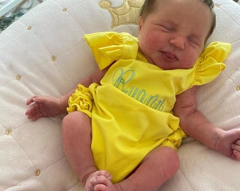 Personalized Bubble, Baby Bubble, Ruffle Bubble, Monogrammed Bubble, Girls Sunsuit, Summer Outfit, Personalized Romper, Monogram Outfit