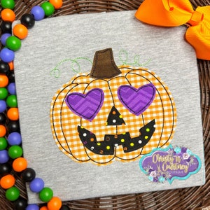 Personalized Jack-o-lantern Appliqué Shirt,  Halloween Shirt, Halloween Appliqué, Pumpkin Shirt, Trick or Treat, Pumpkin, Pumpkin Patch Tee