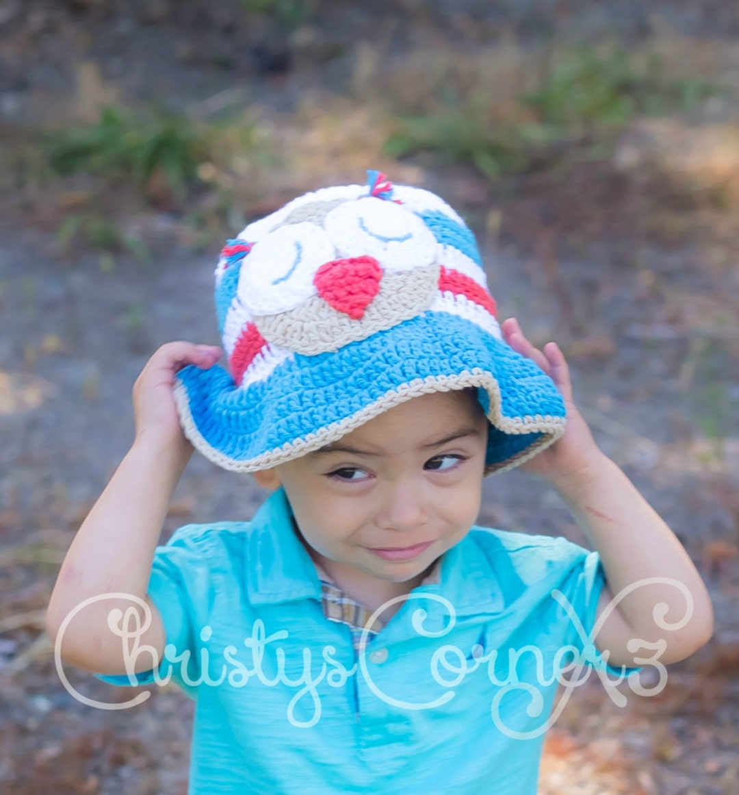 Crochet Sun Hats for Babies, Toddler Sun Hat, Baby Beach Hat, Boys
