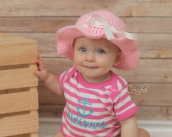 crochet sun hats for babies, toddler sun hat, baby beach hat, girls summer hat, baby hats, wide brim hat, floppy hat, toddler hat, bucket
