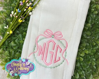 Personalized  Burp Cloth - Monogram Burp Cloth - Embroidered Burp Cloth - Baby Shower Gift, Infant Girl Gift, Baby Gift with Name