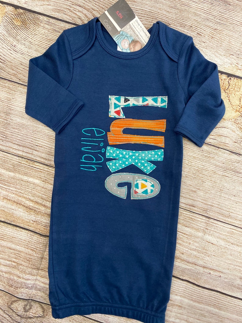 Personalized Baby Gown and Hat Set Baby Boy Coming Home Etsy