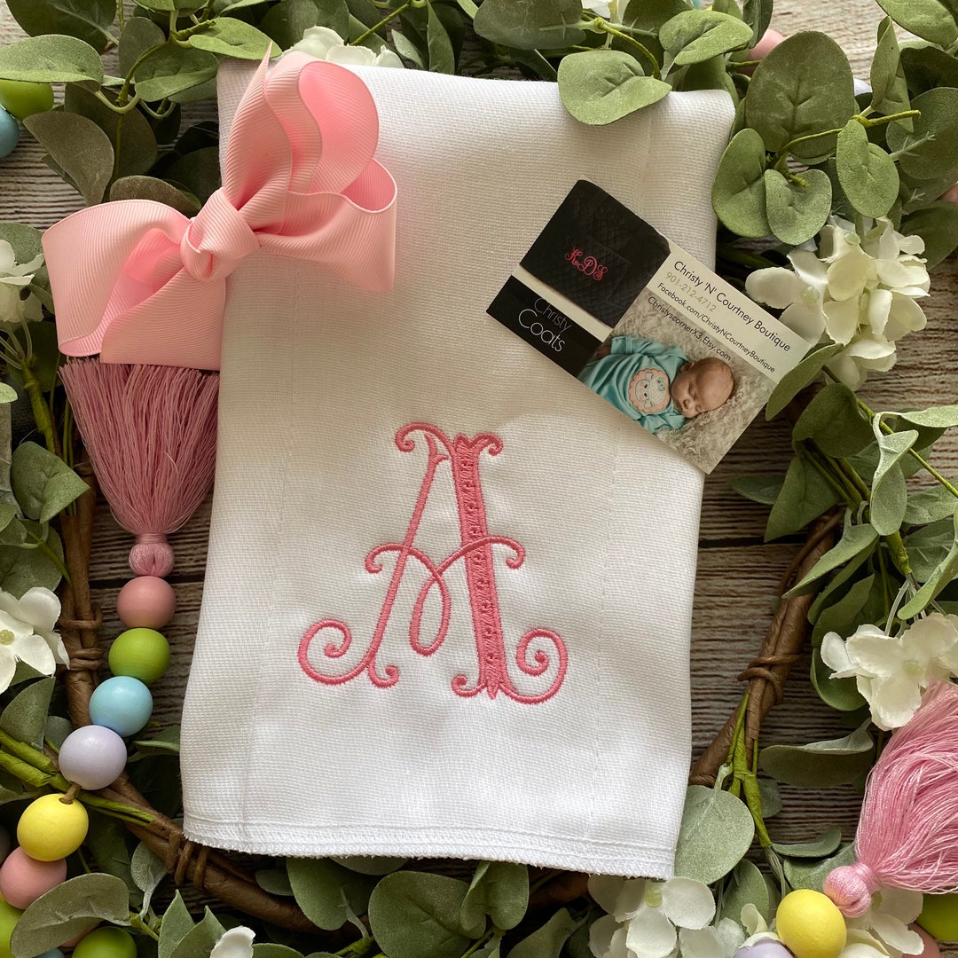 Personalized Burp Cloth Monogram Burp Cloth Boy Burp Cloth Embroidered