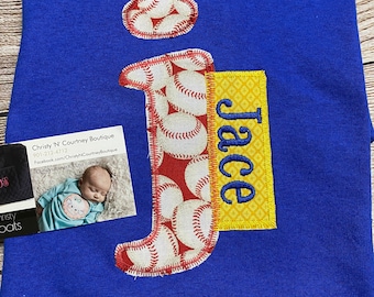 Boy Shirt, Personalized Boy Shirt, Applique Boy Shirt, Monogrammed Boy Shirt, Applique Name Shirt, Personalized Boy Shirt, Baseball Shirt