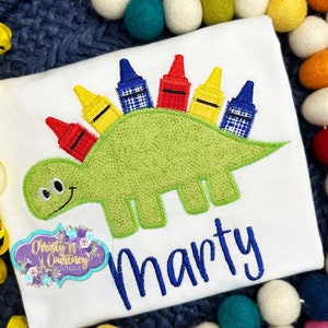 Back to School Dinosaur, Back to School Shirt, First Day of School, Personalized Kindergarten Shirt, Roaring into Kindergarten