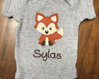 Baby Fox Unisex, Baby Bodysuit, Fox Infant One Piece, Baby Fox Bodysuit,  Fox Shirt, Baby Shower Gift, Newborn Baby Gift