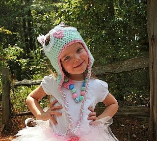 Crochet Baby Hat - Crochet Child Owl Hat - Owl Hat  - Newborn Photo Prop - Baby Girl - Toddler Hat -