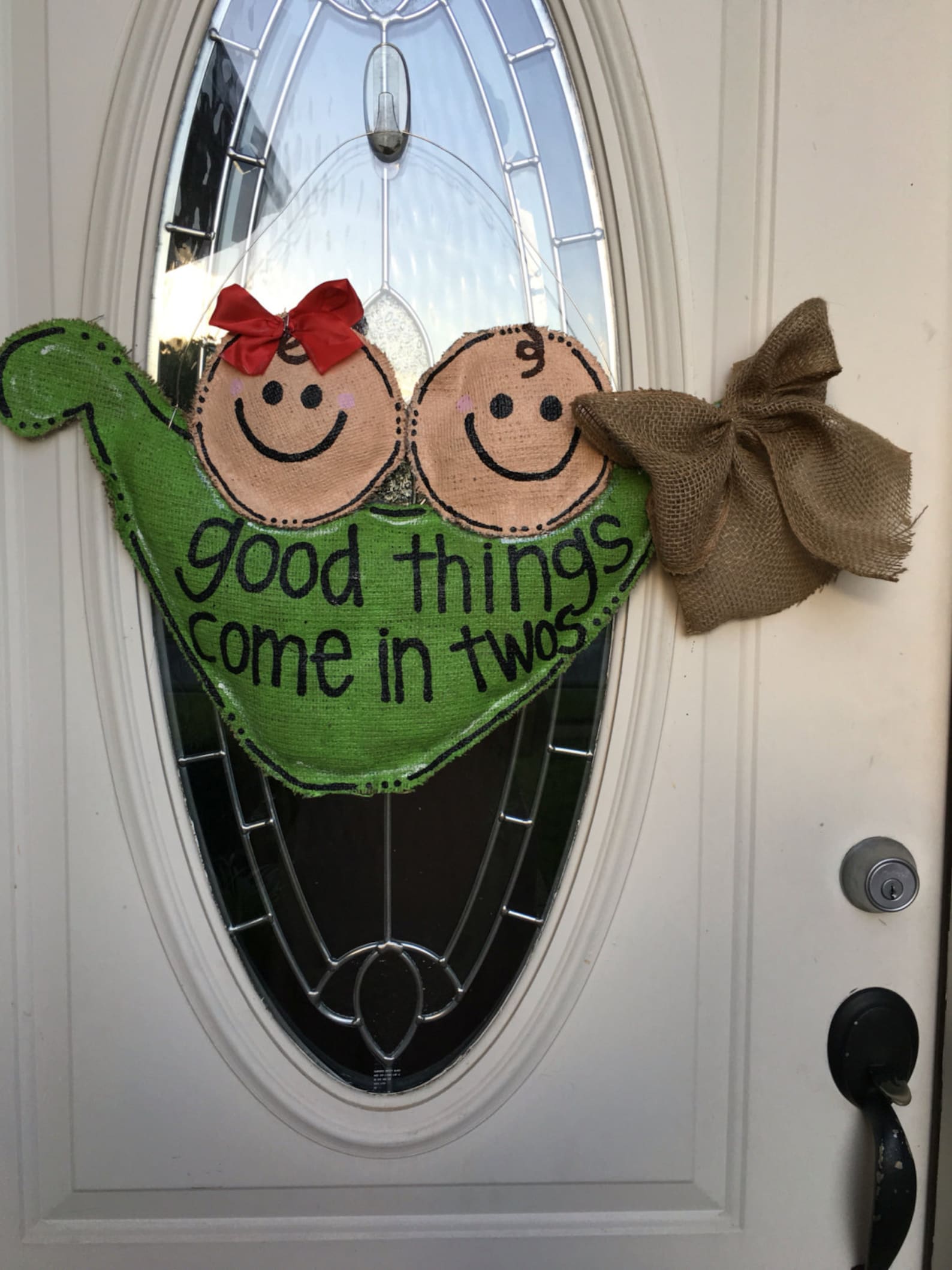 Twins 2 Peas in a Pod Baby Hospital Door Door Hanger Nursery Etsy