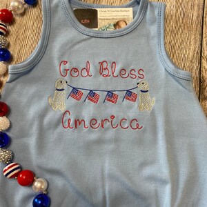 American flag Applique shirt, 4th of July Shirt, personalized, boys patriotic shirt, girls patriotic shirt, God Bless America, Puppy