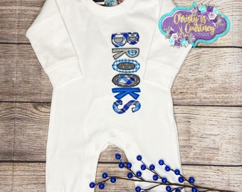 Newborn Boy Coming Home Outfit, Baby Boy Gift, Personalized Newborn Boy Clothes, Baby Romper, Newborn Boy Outfit, Hospital Outfit