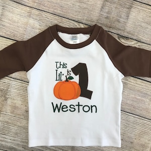 Pumpkin 1St Birthday, This Lil Pumpkin is One Shirt, Birthday Boy Pumpkin Shirt, Fall Birthday, Fall First Birthday Girl