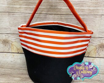 Halloween Tote, Halloween, Monogram Halloween Tote, Personalized Halloween Tote,  Trick or Treat Bag, Candy Bag, Halloween Bucket