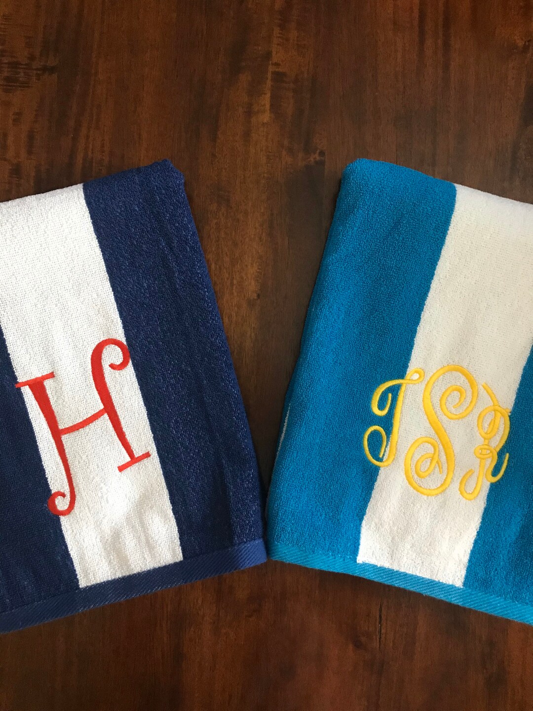 Monogrammed Beach Towels Personalized Pool Towel Monogrammed Etsy
