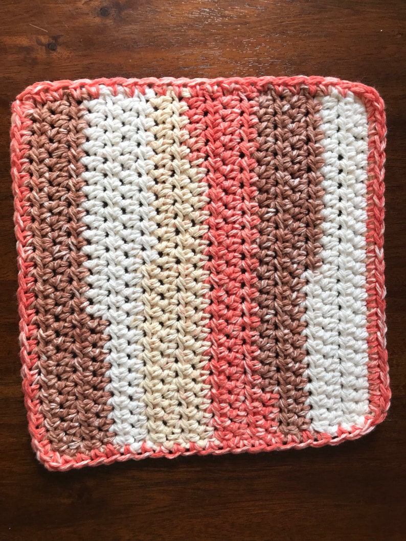 Crochet Dishcloths Washcloths Cotton Dish Rags Set of 3 Etsy