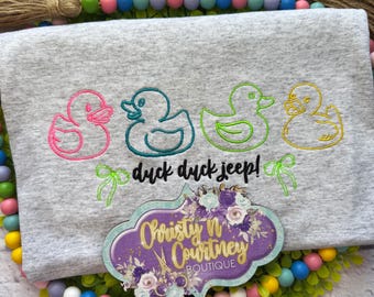 Embroidered Duck Shirt, Duck Shirt, Cute Duck Shirt, Animal Lover Shirt, Embroidered Gift, Bird Lover Gift, Duck Lover Gift, Duck TShirt
