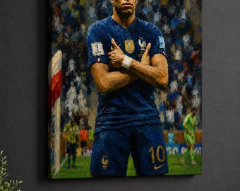 France Football Star Celebration Canvas Print | Soccer Wall Art | Sports Decor