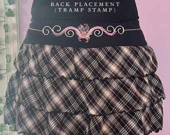 Handmade Wire Wrapped Floral Tramp Stamp Hip Chain