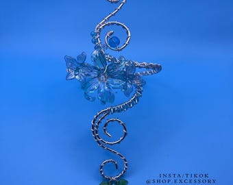 Handmade Wire-Wrapped Floral Arm Cuff