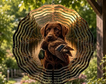 Labrador Retriever Hunting Dog Wind Spinner, Dog Dad Outdoor Decor (Digital Download)