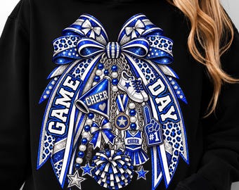Cheer Bow PNG, Trendy Coquette Cheer PNG, Cheerleader PNG, Game Day Shirt Design, Cheer Mom Gift, Cheer Girl Png, Sports Mom Gift