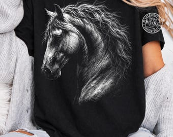Just A Girl Who Loves Horses PNG, Horse Lover Gift for Women, Western Horse Design, Cowgirl Sublimation PNG, Equestrian Shirt Design PNG