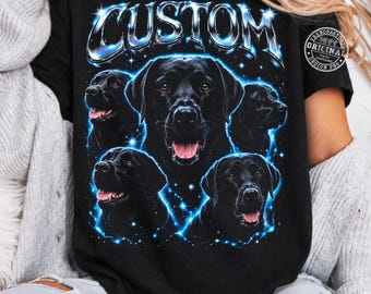 Custom Dog Photo And Name PNG, Personalized Dog Mom Gift, Dog Dad, Black Labrador Retriever PNG, Dog Lover Shirt Design, Digital Download
