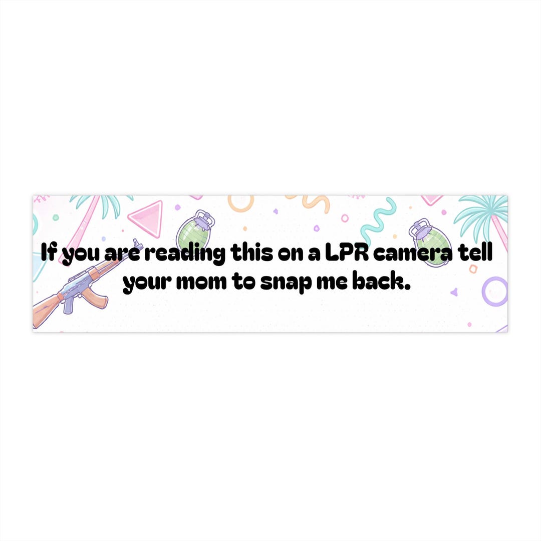 Neon Surveillance - LPR Bumper Sticker - Etsy