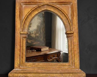 Espejo de arco gótico de estilo vintage - Réplica italiana del siglo XV / Colección Kulicke