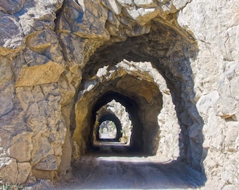 Tunnels, Railroad Tunnel, Colorado, Buena Vista, Train Tunnel, Railroad Art, Tunnels, Mountain Art, Wall Art, Canvas Art, Metallic Paper
