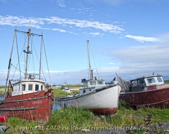 Old Boats, Boat, Homer, Spit, Fishing Boat, Alaska, Homer Spit, Alaska Boat, Wall Art, Canvas Art, Photograph, Photograph on Metallic Paper