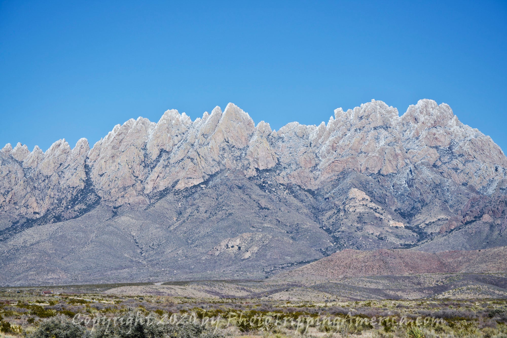 Organ Mountains, Snow, Las Cruces, New Mexico, Desert, Mountains