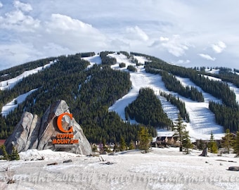Winter at Copper Mountain, Ski Resort, Snow, Skiing, Mountain, Ski Mountain, Copper Mountain, Wall Art, Canvas Art, Photo on Metallic Paper