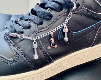 Chaîne pour chaussures de fitness – breloques haltères