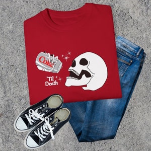 Diet Coke T-Shirt – Funny Skeleton Shirt for Halloween – Unisex Dyed Apparel – Perfect Diet Soda Gift & Comfort Colors Fashion