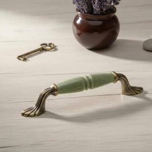 Hand Painted Floral Porcelain Drawer Knobs & Cabinet Pulls | Vintage Ceramic Handles for Kitchen, Bathroom And Furniture